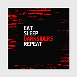 Холст квадратный Eat Sleep Darksiders Repeat Краска, цвет: 3D-принт — фото 2