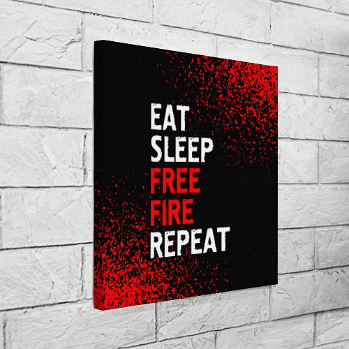 Картина квадратная Eat Sleep Free Fire Repeat Арт / 3D-принт – фото 3