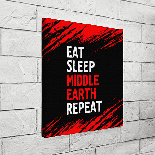 Картина квадратная Eat Sleep Middle Earth Repeat Краски / 3D-принт – фото 3