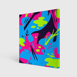 Холст квадратный Color abstract pattern Summer, цвет: 3D-принт