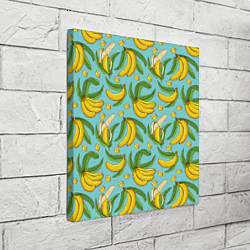 Холст квадратный Banana pattern Summer Fashion 2022, цвет: 3D-принт — фото 2