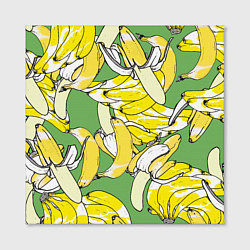 Холст квадратный Banana pattern Summer Food, цвет: 3D-принт — фото 2