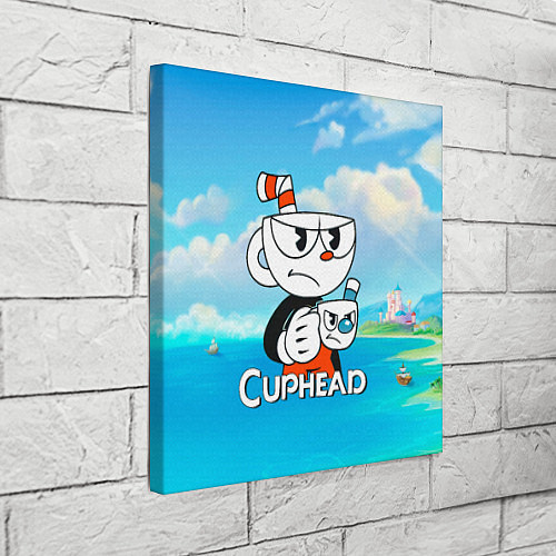 Картина квадратная Cuphead сердитая чашечка / 3D-принт – фото 3