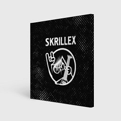 Холст квадратный Skrillex - КОТ - Потертости, цвет: 3D-принт