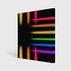 Холст квадратный Неоновое свечение Minimalism Neon, цвет: 3D-принт