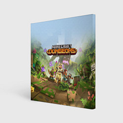Холст квадратный Minecraft Dungeons Heroes Video game, цвет: 3D-принт