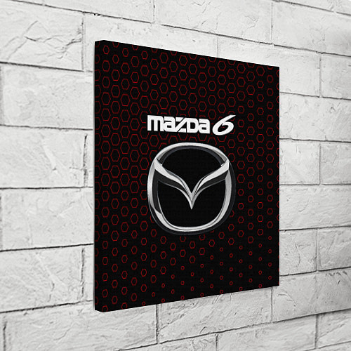 Картина квадратная MAZDA 6 - Соты / 3D-принт – фото 3