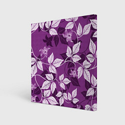 Холст квадратный Фиолетовый вьюнок, цвет: 3D-принт