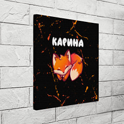 Холст квадратный Карина - ЛИСИЧКА - Гранж, цвет: 3D-принт — фото 2