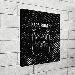 Холст квадратный Papa Roach Rock Cat, цвет: 3D-принт — фото 2
