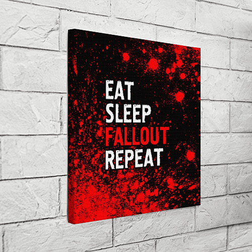 Картина квадратная Eat Sleep Fallout Repeat Краска / 3D-принт – фото 3