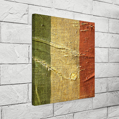 Картина квадратная Флаг Италии Мешковина Flag of Italy Burlap / 3D-принт – фото 3