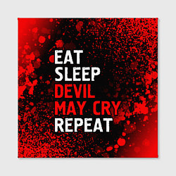 Холст квадратный Eat Sleep Devil May Cry Repeat Арт, цвет: 3D-принт — фото 2