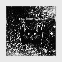 Холст квадратный Bullet For My Valentine Rock Cat, цвет: 3D-принт — фото 2