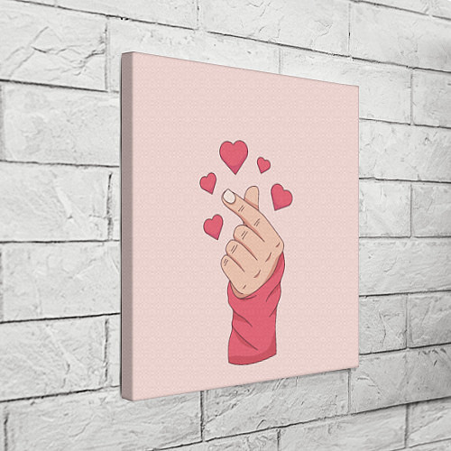 Картина квадратная Жест Хани сердце из EXID / 3D-принт – фото 3