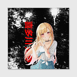 Холст квадратный МАРИН КИТАГАВА - БРЫЗГИ КРАСКИ, цвет: 3D-принт — фото 2