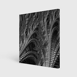 Холст квадратный Абстрактный фрактальный паттерн Abstract Fractal p, цвет: 3D-принт