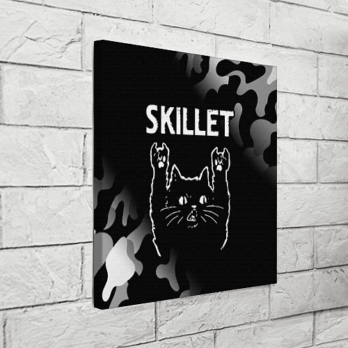 Картина квадратная Группа Skillet и Рок Кот / 3D-принт – фото 3