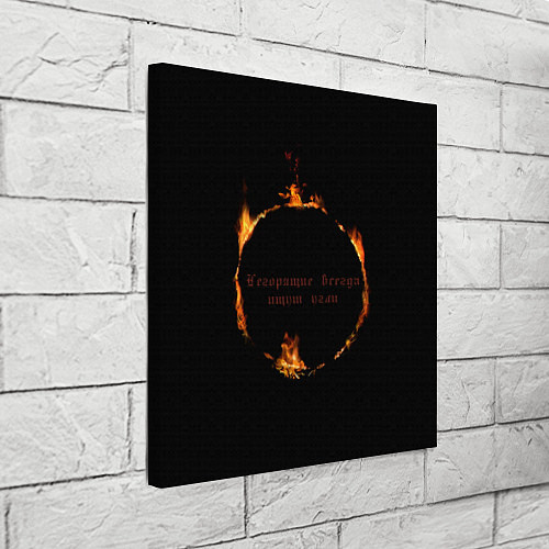 Картина квадратная Знак тьмы из Dark Souls с надписью / 3D-принт – фото 3