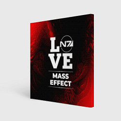 Холст квадратный Mass Effect Love Классика, цвет: 3D-принт