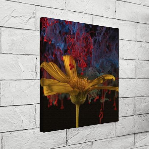 Картина квадратная Многоцветный абстрактный цветок / 3D-принт – фото 3