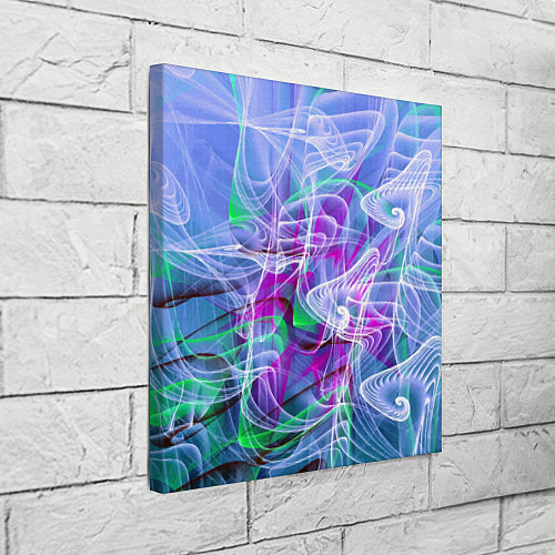 Картина квадратная Абстрактный фрактальный летний паттерн Abstract fr / 3D-принт – фото 3
