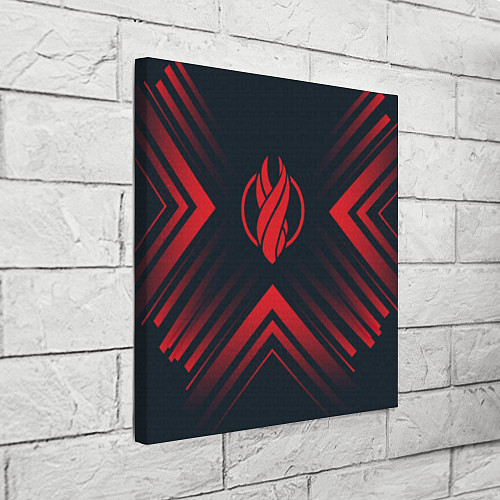 Картина квадратная Красный Символ Dead Space на темном фоне со стрелк / 3D-принт – фото 3