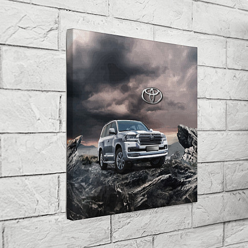 Картина квадратная Toyota Land Cruiser 200 среди скал / 3D-принт – фото 3