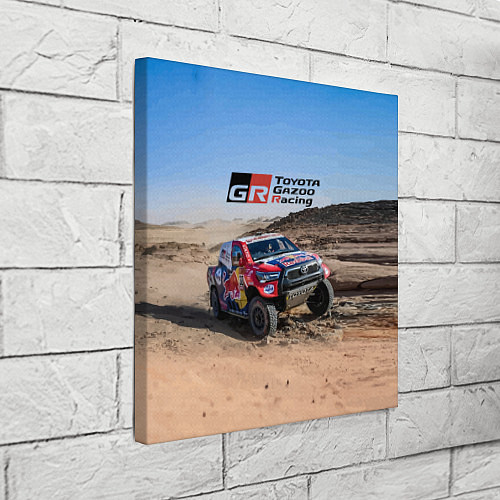Картина квадратная Toyota Gazoo Racing Rally Desert Competition Ралли / 3D-принт – фото 3