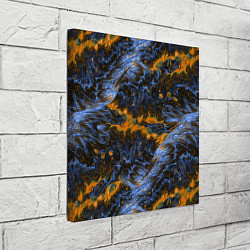 Холст квадратный Оранжево-Синяя Вулканическая Лава, цвет: 3D-принт — фото 2