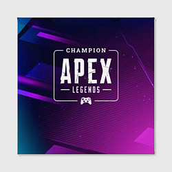 Холст квадратный Apex Legends Gaming Champion: рамка с лого и джойс, цвет: 3D-принт — фото 2