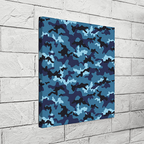 Картина квадратная Камуфляж Тёмно-Синий Camouflage Dark-Blue / 3D-принт – фото 3