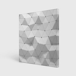 Холст квадратный Полигональный объёмный паттерн, цвет: 3D-принт