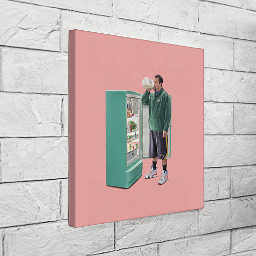 Картина квадратная Адам Сэндлер пьет молоко / 3D-принт – фото 3