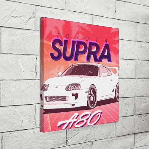 Картина квадратная Supra A80 Retro Style / 3D-принт – фото 3