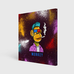 Холст квадратный Nft token art Monkey, цвет: 3D-принт