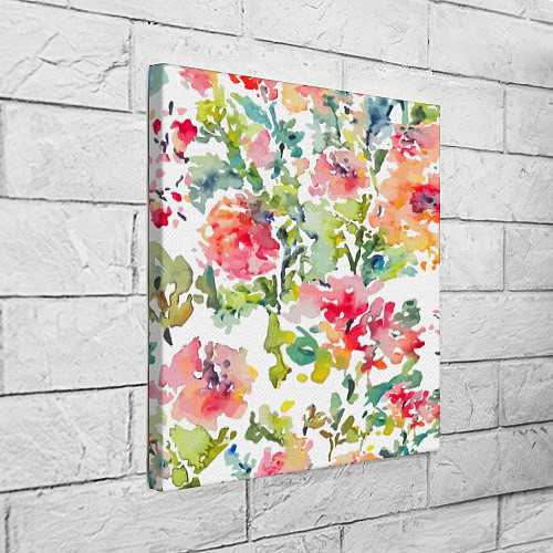 Картина квадратная Floral pattern Watercolour Summer / 3D-принт – фото 3