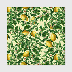 Холст квадратный Лимоны На Ветках, цвет: 3D-принт — фото 2