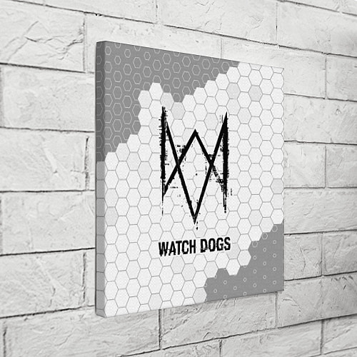 Картина квадратная Watch Dogs Glitch на темном фоне FS / 3D-принт – фото 3
