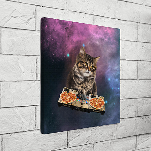 Картина квадратная Космический котёнок диджей Space DJ Cat / 3D-принт – фото 3