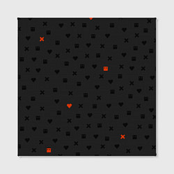 Холст квадратный Love Death and Robots black pattern, цвет: 3D-принт — фото 2