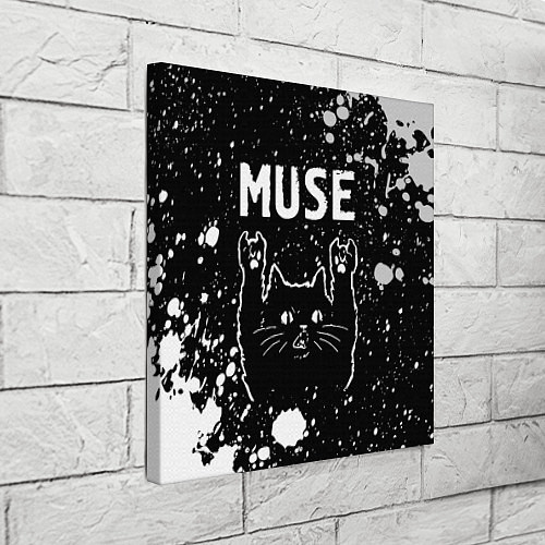Картина квадратная Группа Muse и Рок Кот / 3D-принт – фото 3