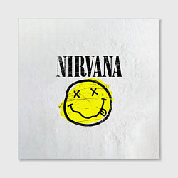 Холст квадратный Nirvana логотип гранж, цвет: 3D-принт — фото 2