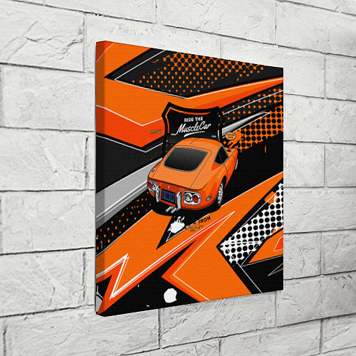 Картина квадратная Vintage Tron Ретро-автомобиль / 3D-принт – фото 3