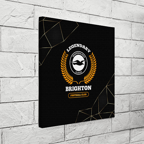 Картина квадратная Лого Brighton и надпись Legendary Football Club на / 3D-принт – фото 3