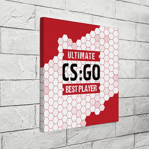Картина квадратная CS:GO: красные таблички Best Player и Ultimate / 3D-принт – фото 3