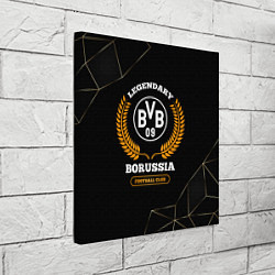 Холст квадратный Лого Borussia и надпись Legendary Football Club на, цвет: 3D-принт — фото 2