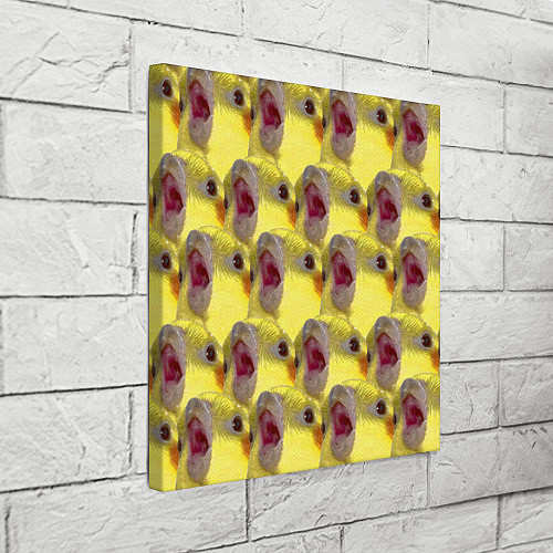 Картина квадратная Попугай Корелла Орёт Мем / 3D-принт – фото 3