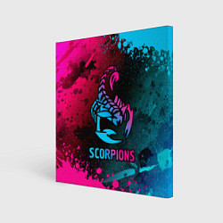 Холст квадратный Scorpions Neon Gradient, цвет: 3D-принт