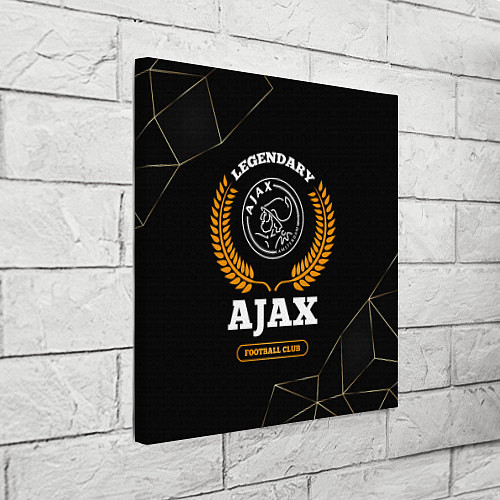 Картина квадратная Лого Ajax и надпись Legendary Football Club на тем / 3D-принт – фото 3